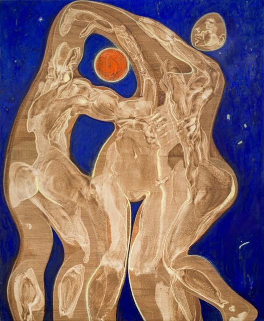 Blue Print II (Three Graces) by Loutje Hoekstra