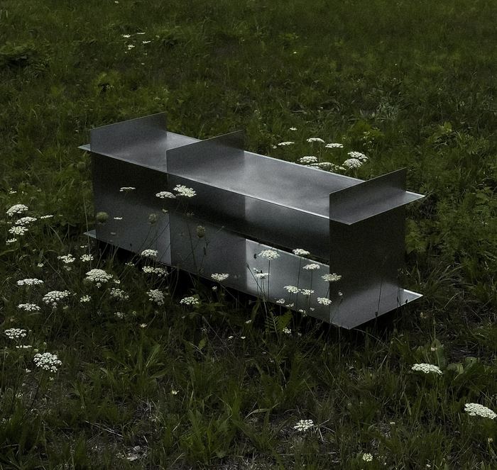 Grid Shelving Unit — Stainless Steel by Dot Objects