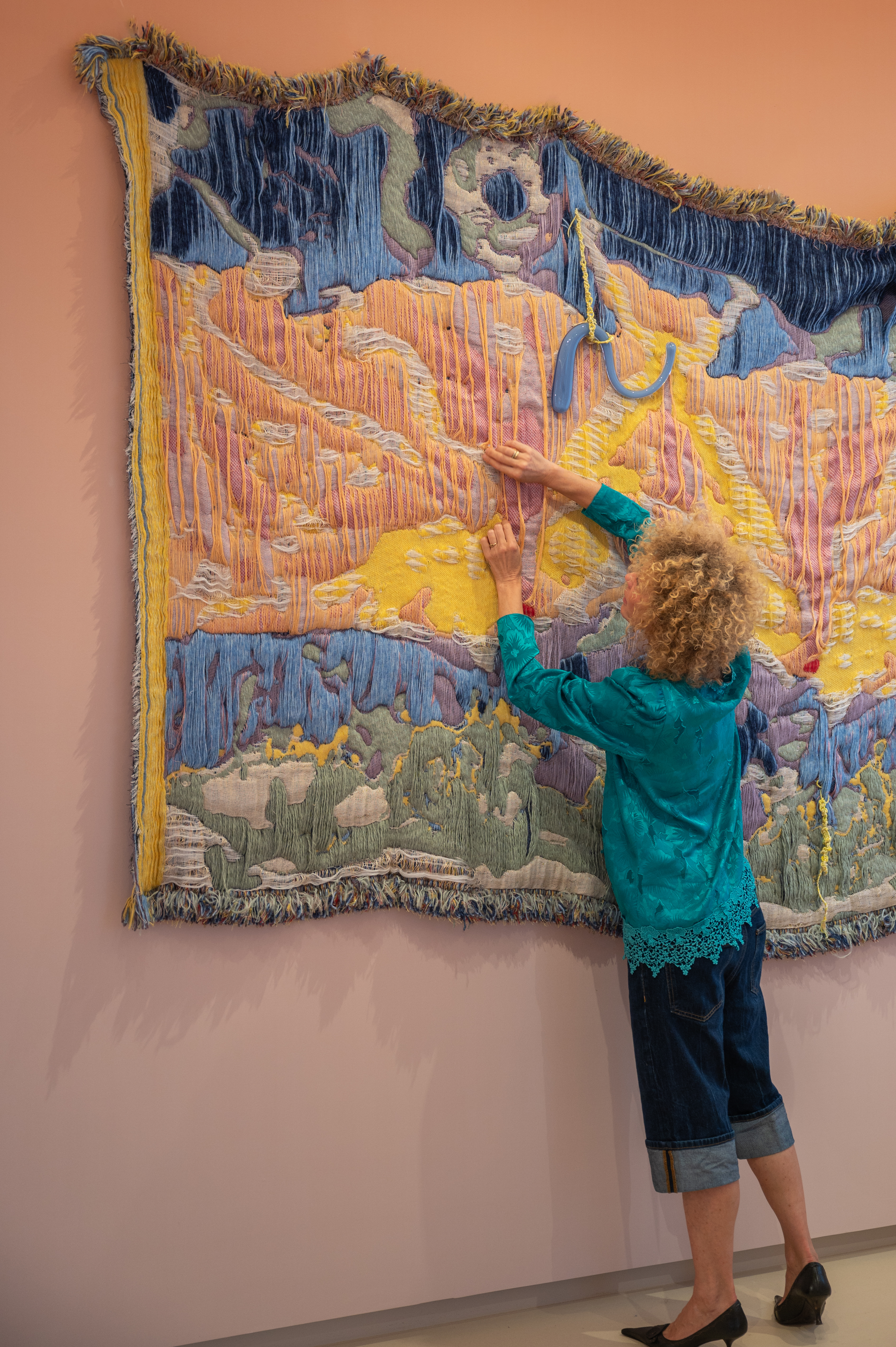 Installing a work at MADART Foundation